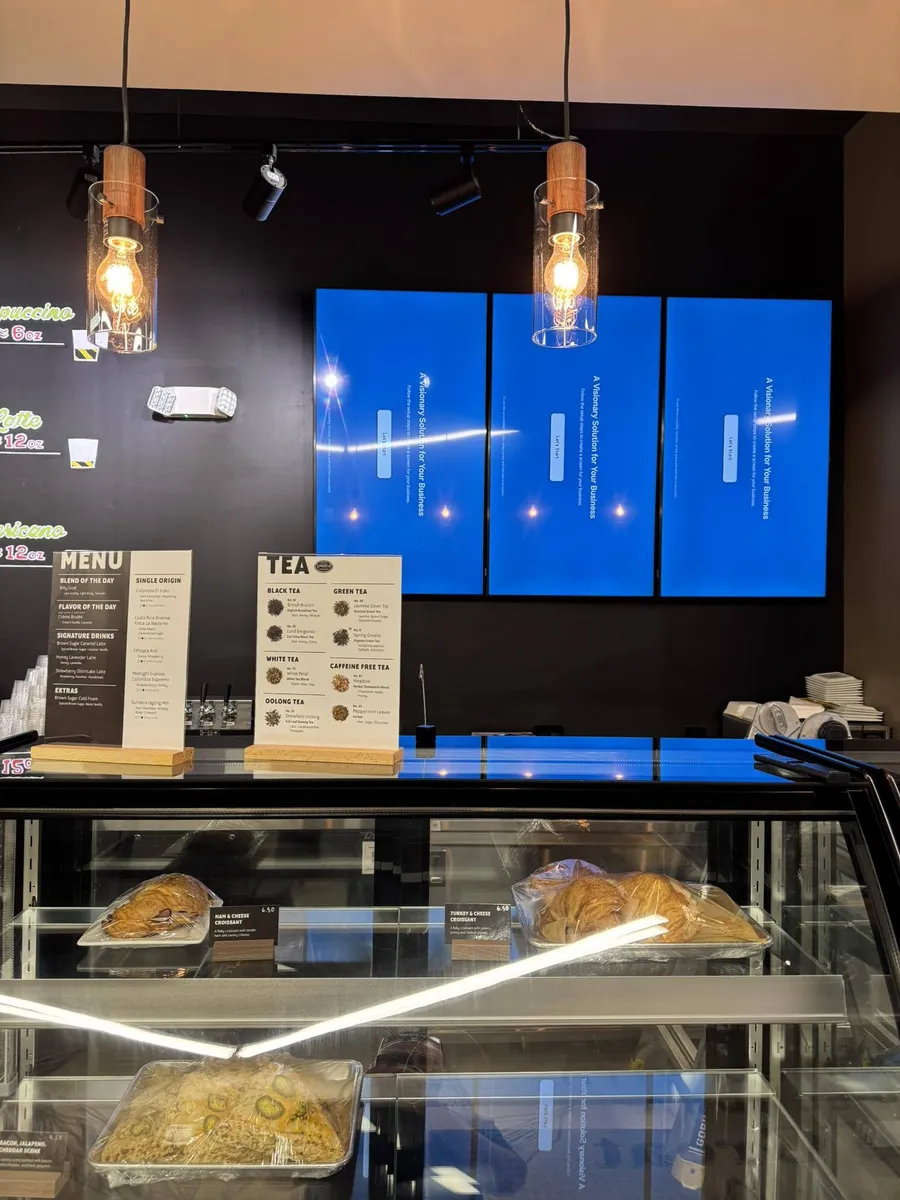 Commercial digital signage video wall installation cafe Melbourne Brevard County FL