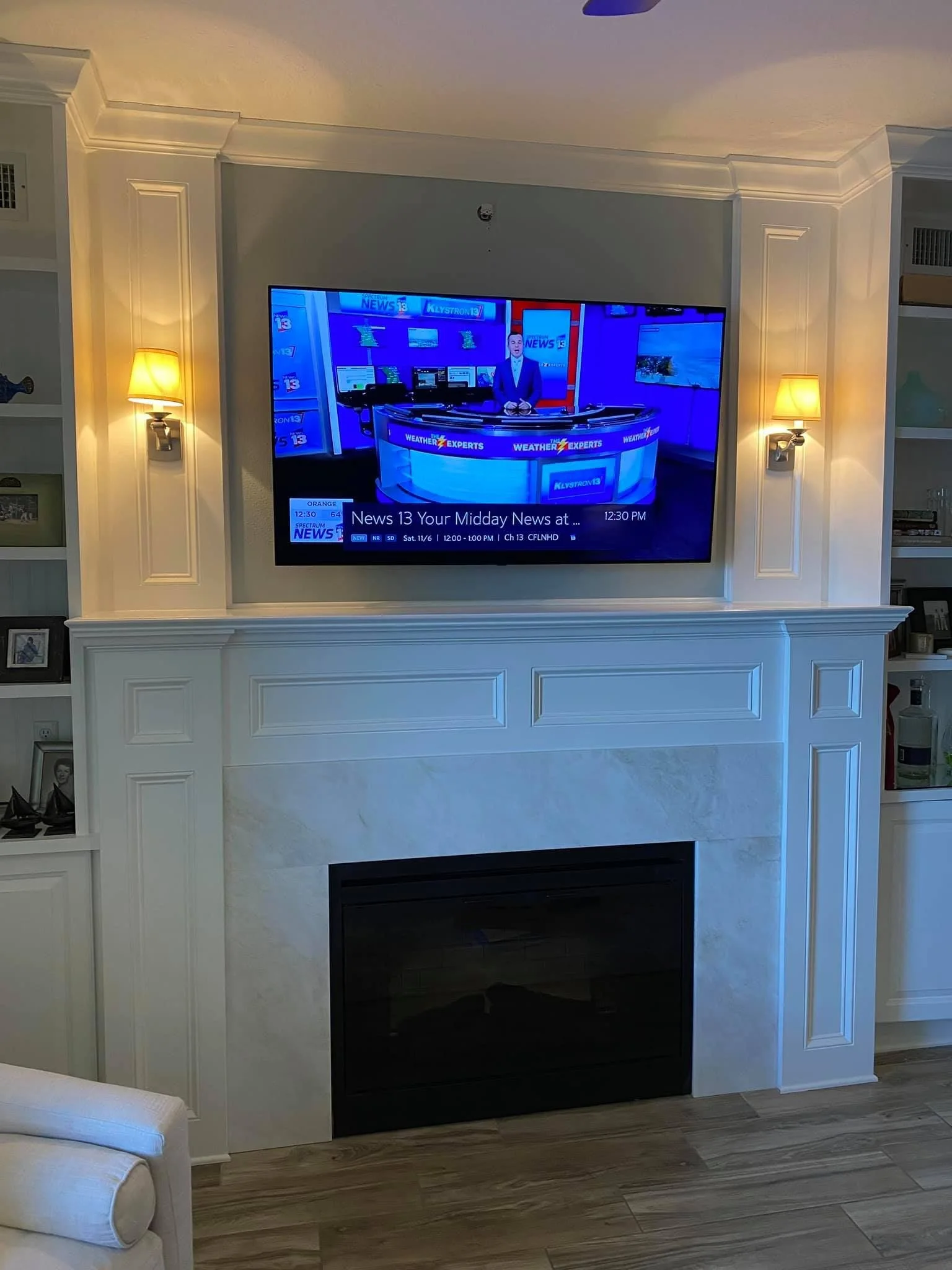 TV mounting and cable management in Brevard County home