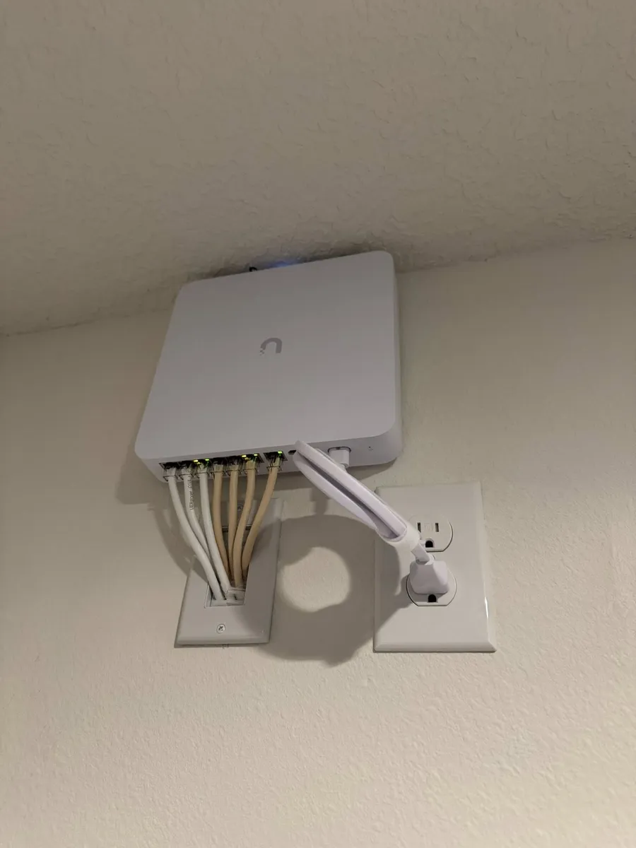 Unifi outdoor security camera mounted on Brevard County home exterior