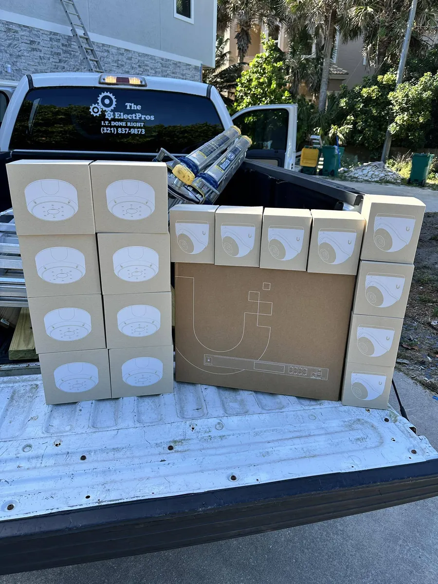 Unifi security camera full coverage setup in Brevard County residence